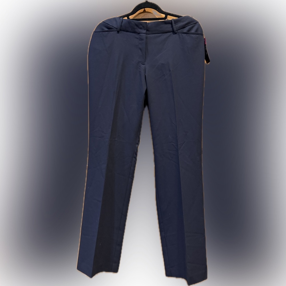 Worthington Curvy Perfect Trouser Pants Navy Blue Career Stretch size 10, NWT